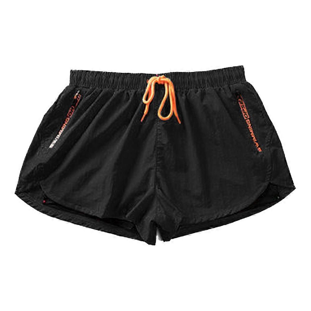 Badbyxor för män Kompressionsfoder Badshorts Snabbtorr Kort fodrad Badkläder Baddräktersvart