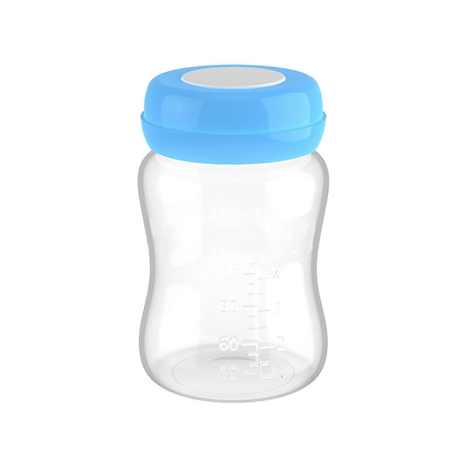 4PCS Breastmilk Storage Bottles Wide Caliber Leakproof Breastmilk Freezer Bottles with Silicone Gasket 180ml