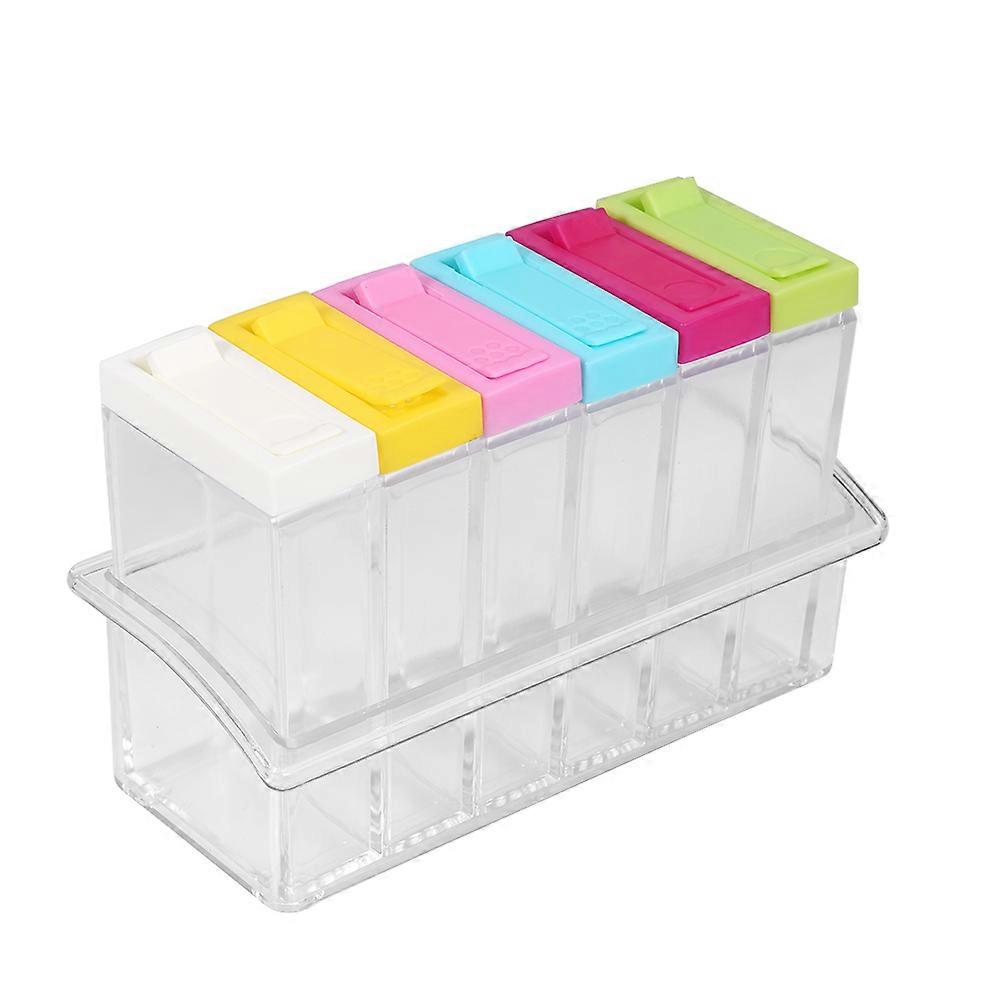 Spice Jar Condiment Box Transparent Spices Storage Container Seasoning Boxes Kitchen Accessory