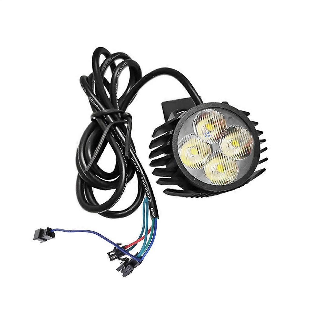  E-Bike Elektrikli Bisiklet için Kornalı Ön LED Işık (Su Geçirmez Konnektör)