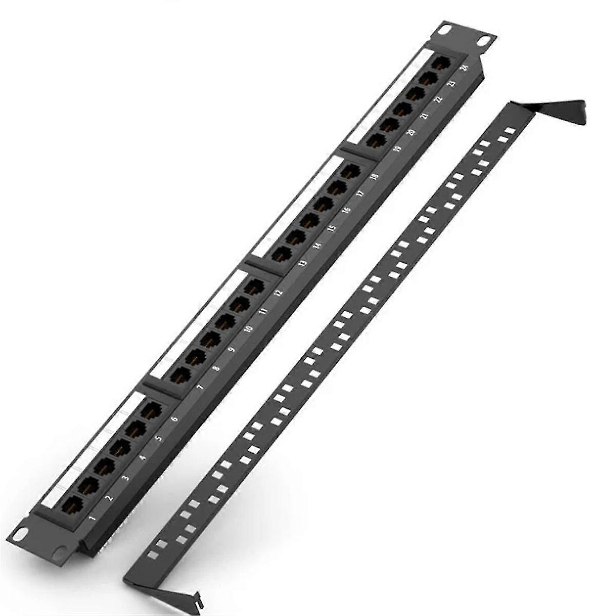 24 Επιτροπή μπαλωμάτων Cat6 Utp Rj45 λιμένων 19 προσόψεων πλαισίων καλωδίων ίντσας 1u τοποθετεί 50u επιχρυσωμένο, Rea