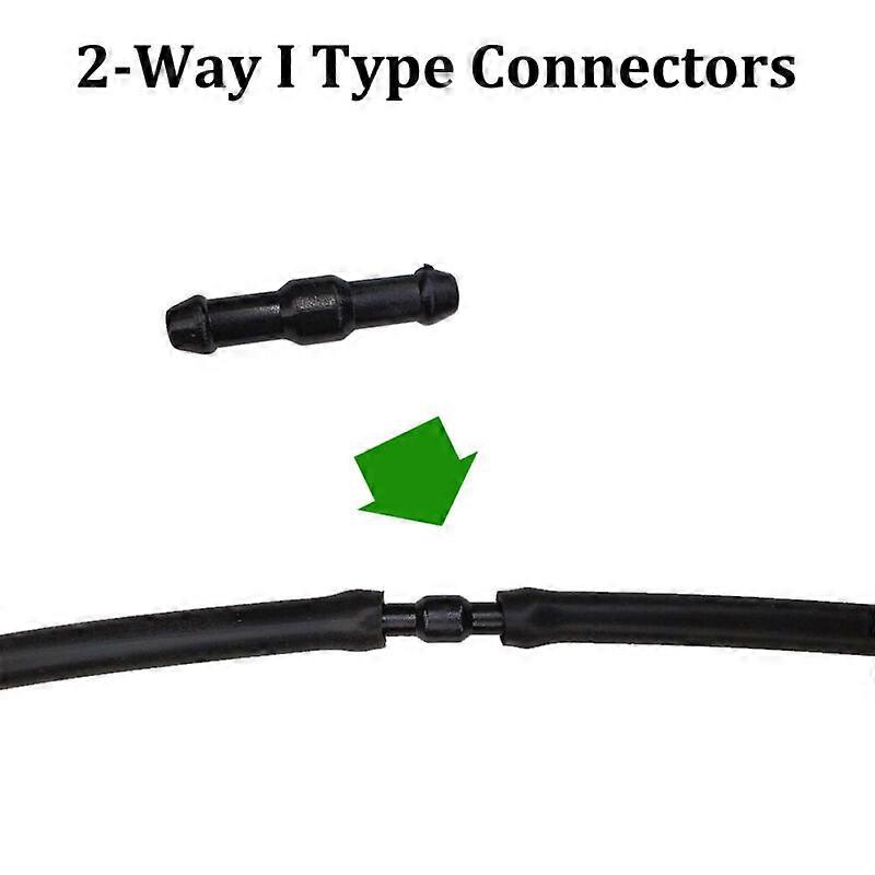 Splitter Connector Hose T/Y/I Type Tube Universal Washer Water Black Fittings Joiner Pipe Plastic Pump Windscreen