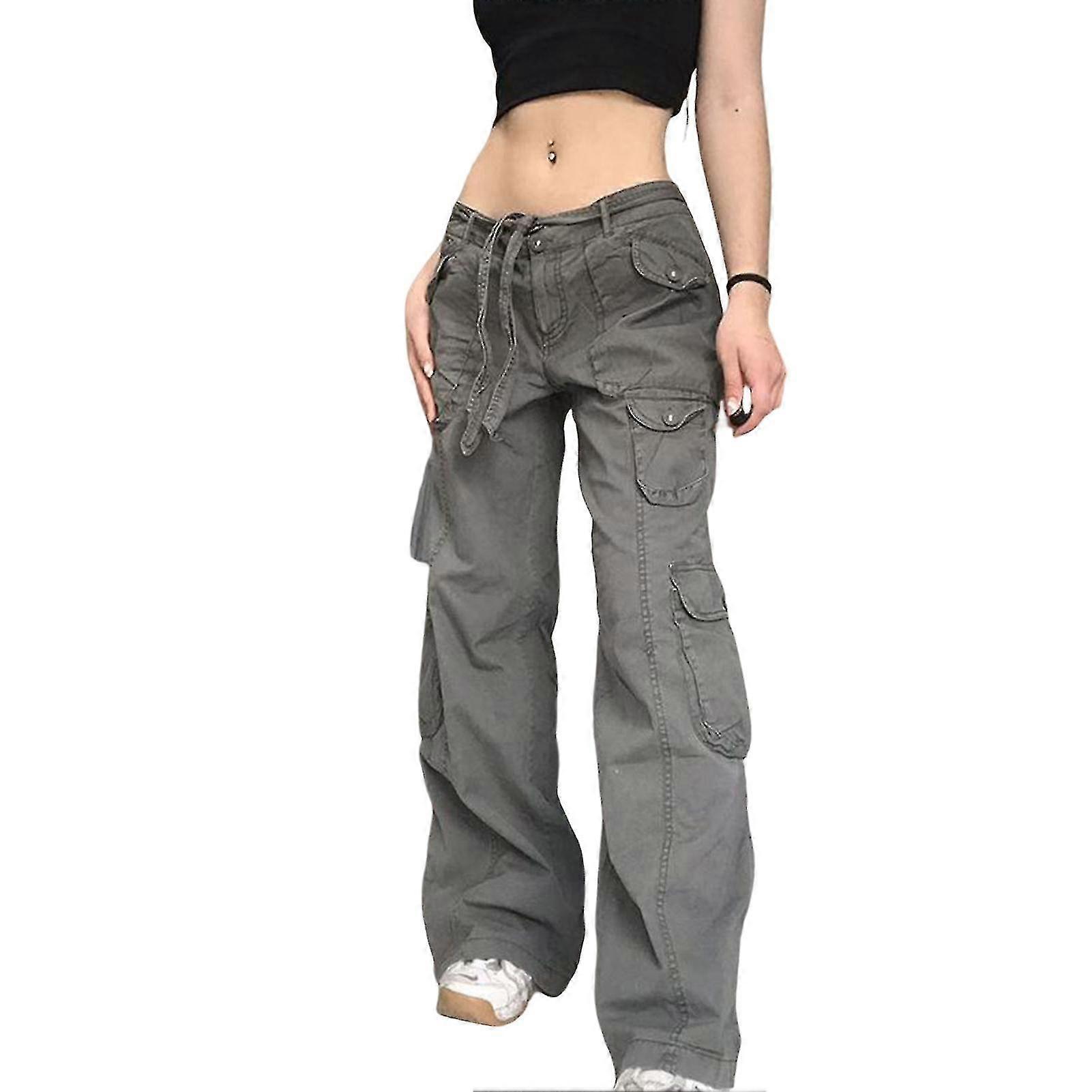 Woman\'s Cargo Pants With Zip High Waisted Soft Cotton Design For Birthday Valentine\'s Day Gift