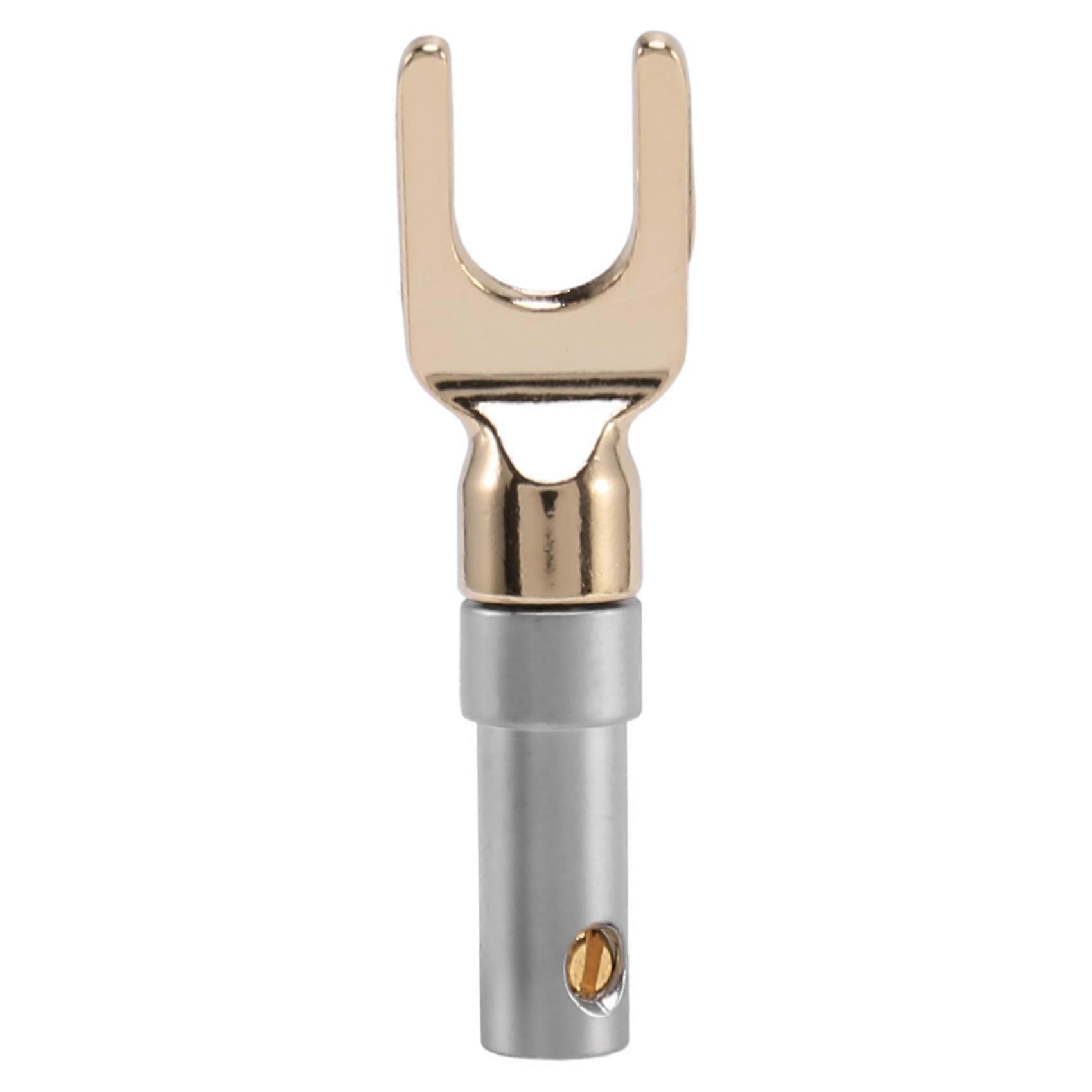 Y Plug 45 Degree Terminal Spade Connector For Speaker Wires Diy/Speaker Connecti Wire Diy - Pack Of