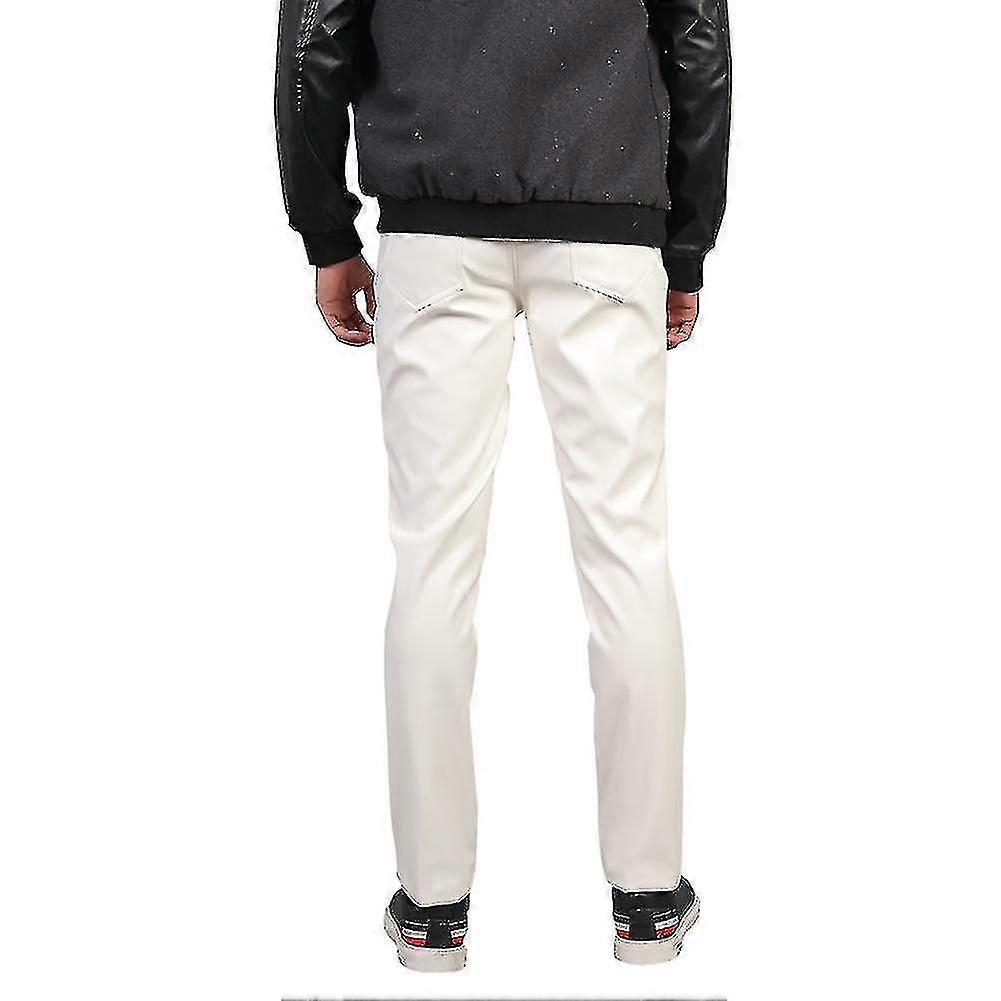 Herren Stretch Tight Kunstlederhose