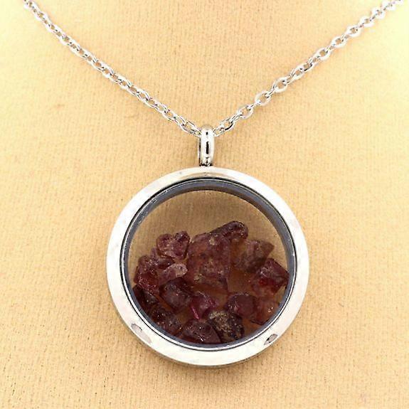 Collier en grenat rhodolite brut