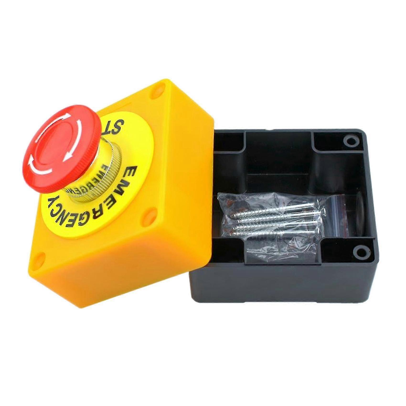 4pcs Red Mushroom Emergency Stop Shut Off Push Button Switch No