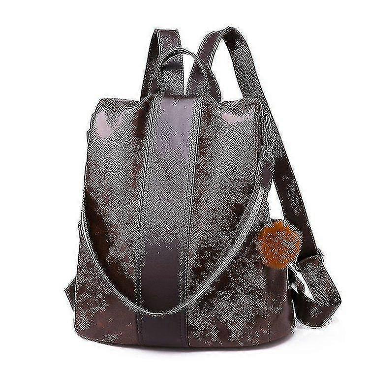 Pu Leather Multi-function Anti-theft Backpack For Young Lady