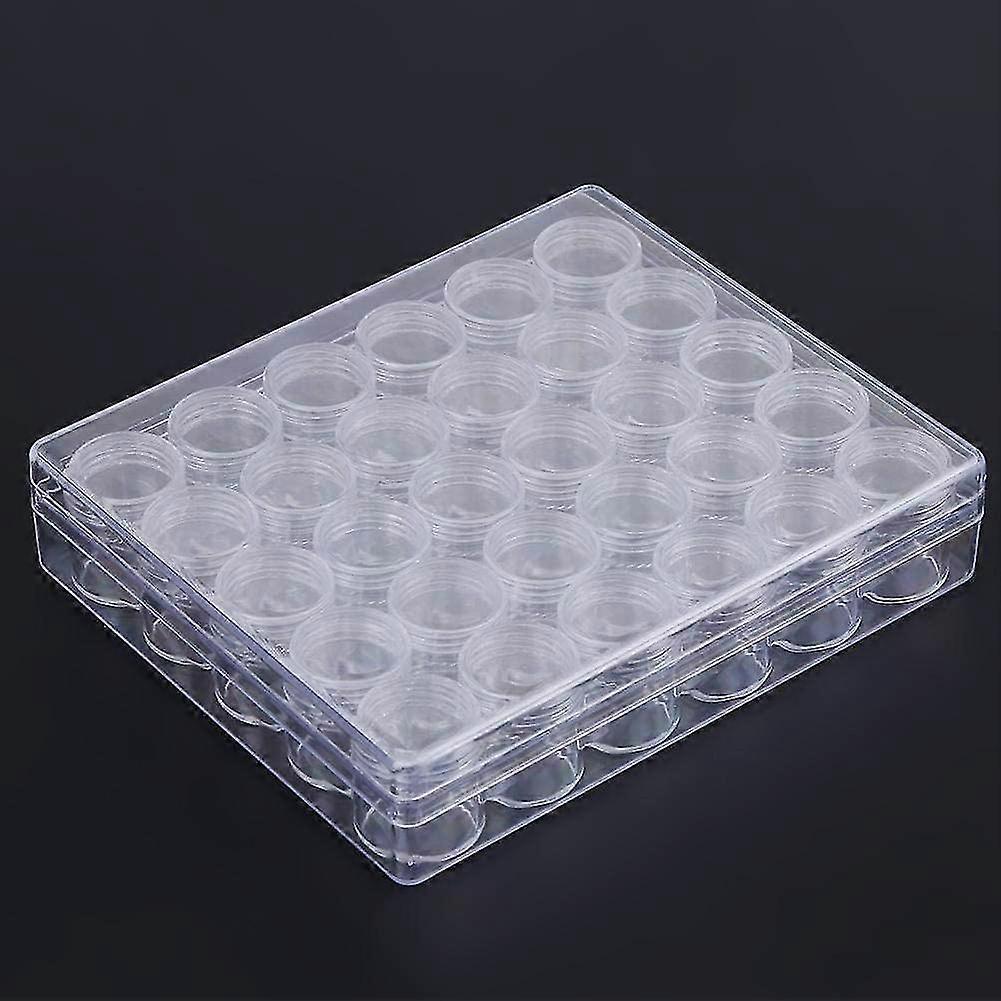 Plastic Clear Containers, Round Small Containers, 30 Pcs Rings Beads