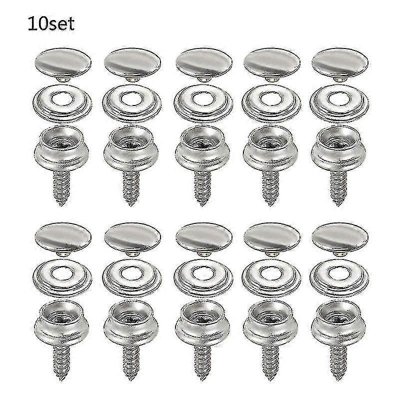 10 Sets Stainless Steel Tapping Snap Fastener Kit Tent Marine Yacht Boat Canvas Cover Tools Sockets Buttons Car Canopy Accessoriesbest Shiyi