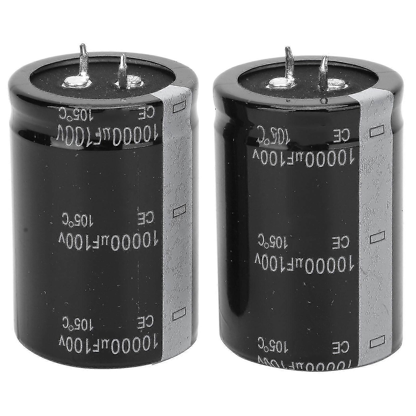 2pcs 10000uf 100v Electrolytic Capacitor 105 35x50mm