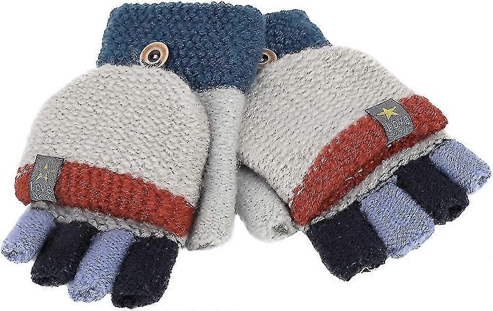 Knitted Half Finger Gloves Unisex Warm Gloves For Girls