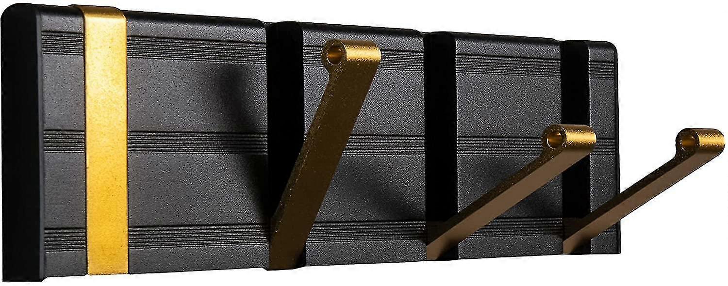 4-hook Decorative Foldable Wall Hook,gold