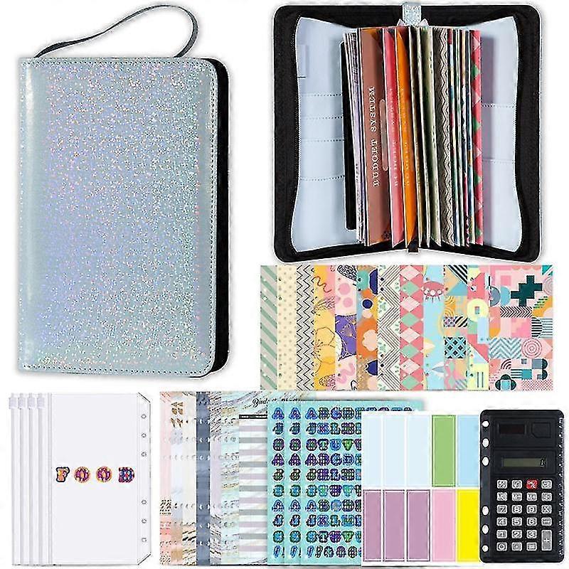 A6 Glitter Hand Zip Bag Loose Leaf Binder Notebook Inner Core Cover Note Book Planner Office Statio