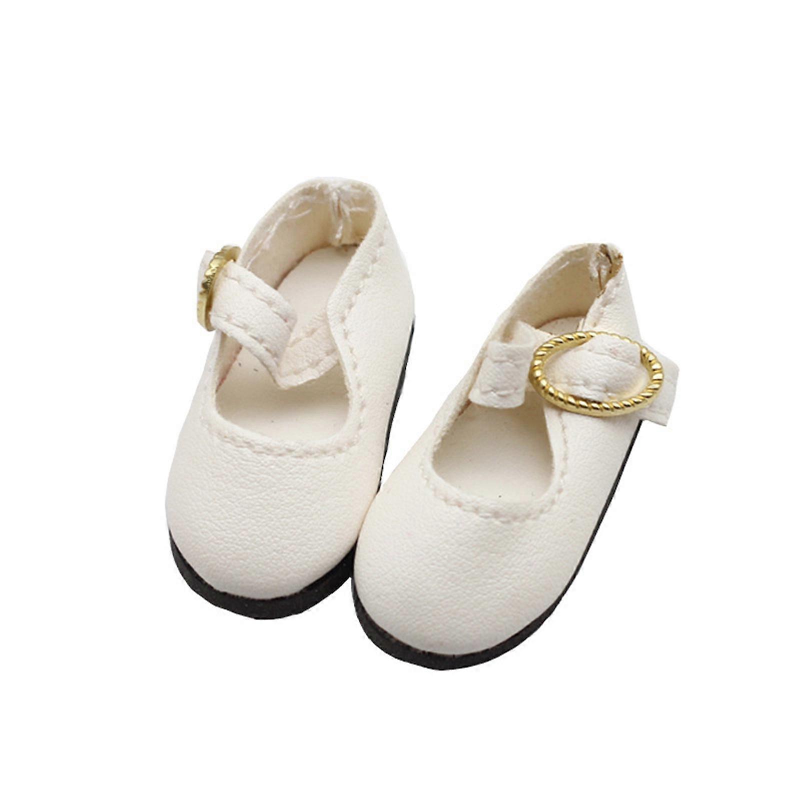 1 Pair Doll Shoes Adjustable Buckle Cute Wearable Exquisite Accessory Doll Dress Up Stylish 15cm Cotton Stuffed Idol Mini Shoes Boots Birthday Gift