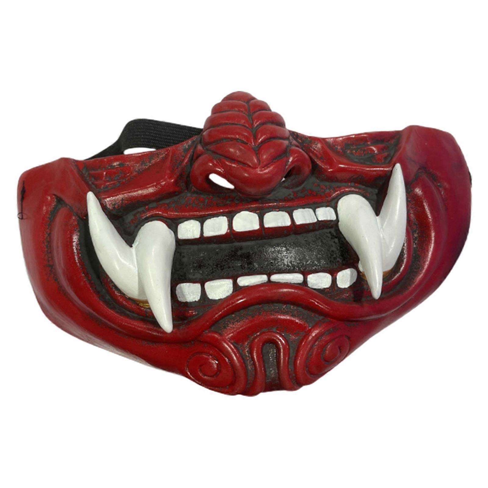 Cosplay Face Cover Hobby Cozy Realistic Horror Terrible Comfortable Easy to Wear Halloween Party Prop Half Face Prajna Masque for Home