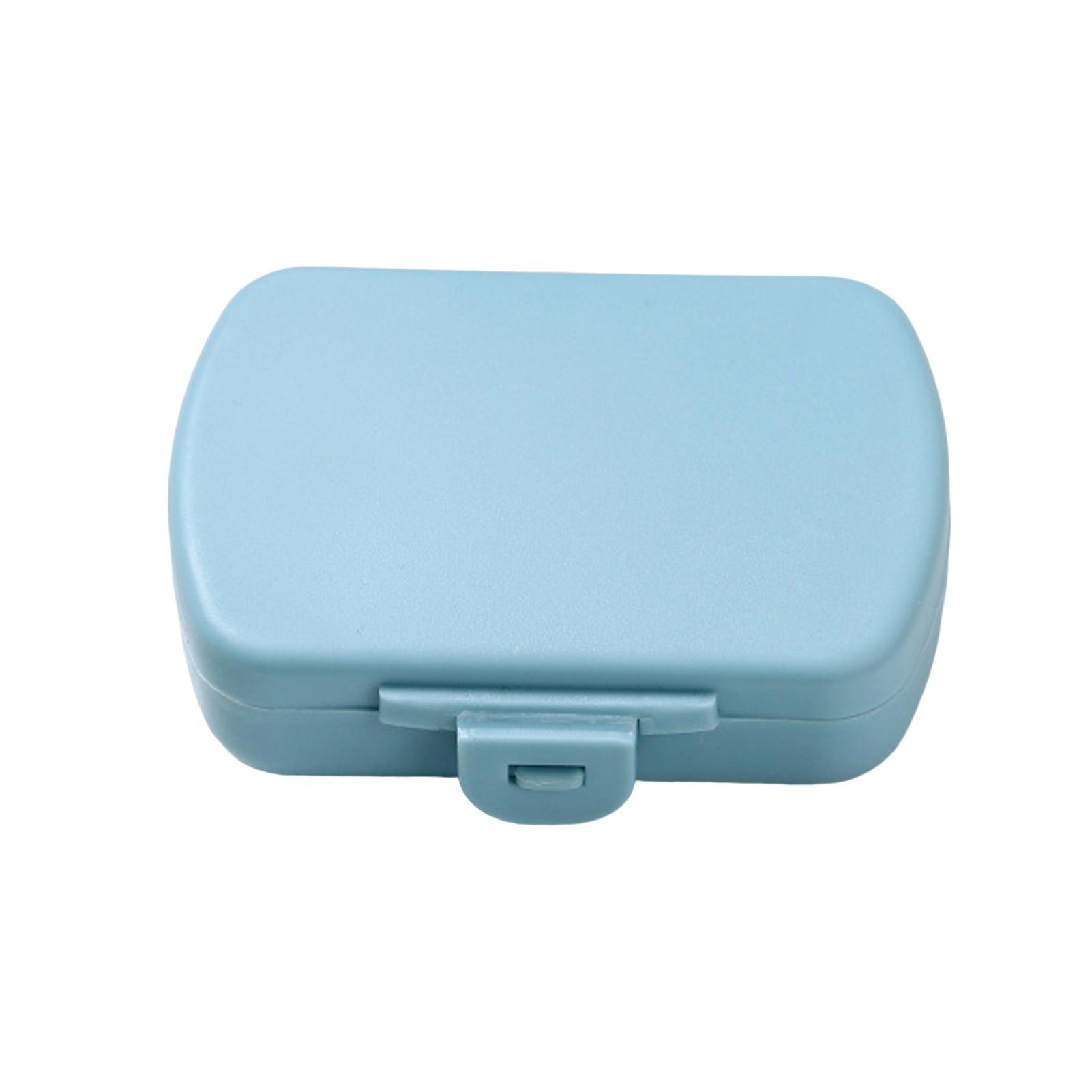 Pill Storage Box Mini High Capacity with Seal Ring Pill Holding 6 Grids Rectangular Tablets Splitter Case for Office KAESI