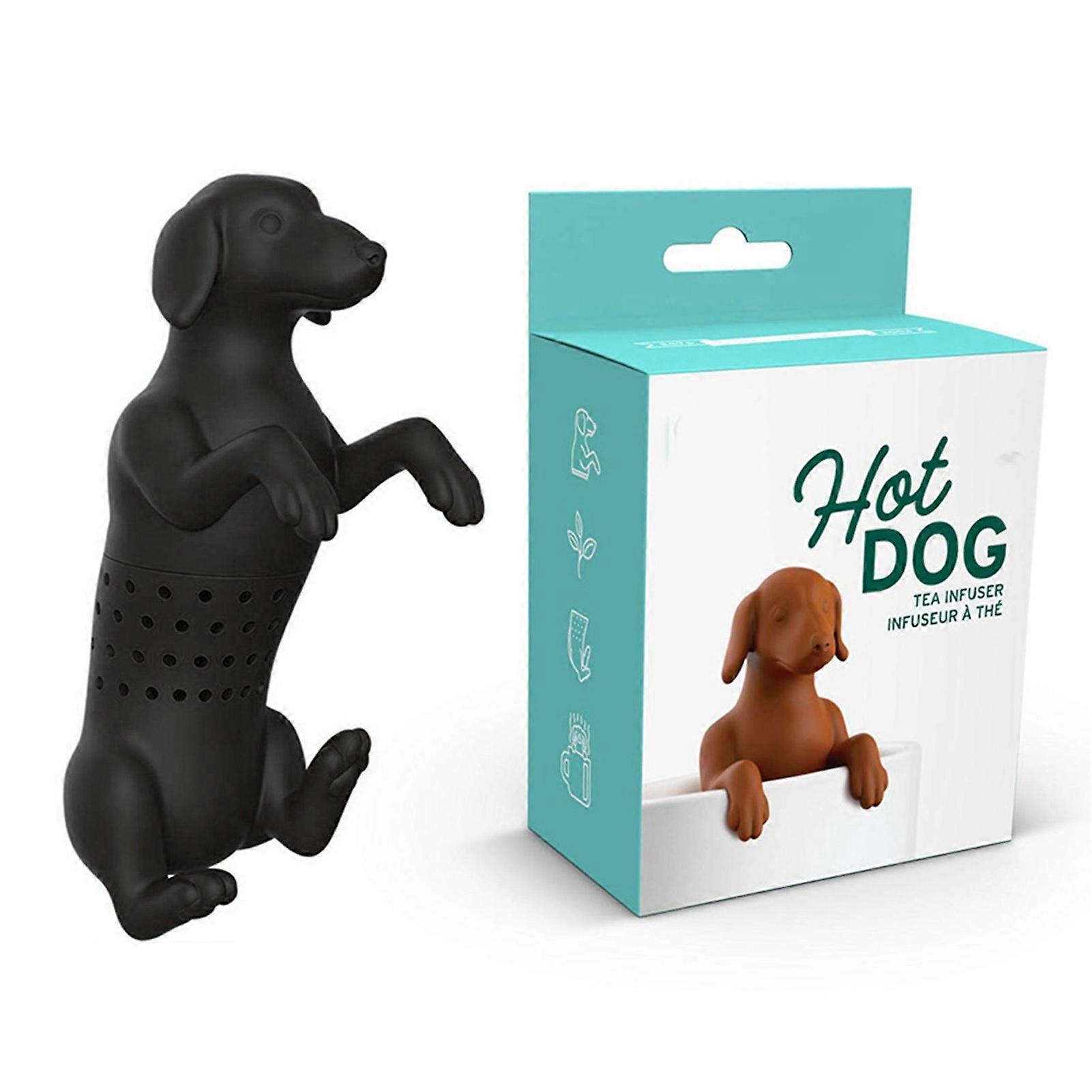 1 Set Tea Strainer Dense Hole Heat-Resistant Detachable Easy to Refill Good Permeability Cartoon Dog Shape Tea Diffuser Bar Tool KAESI