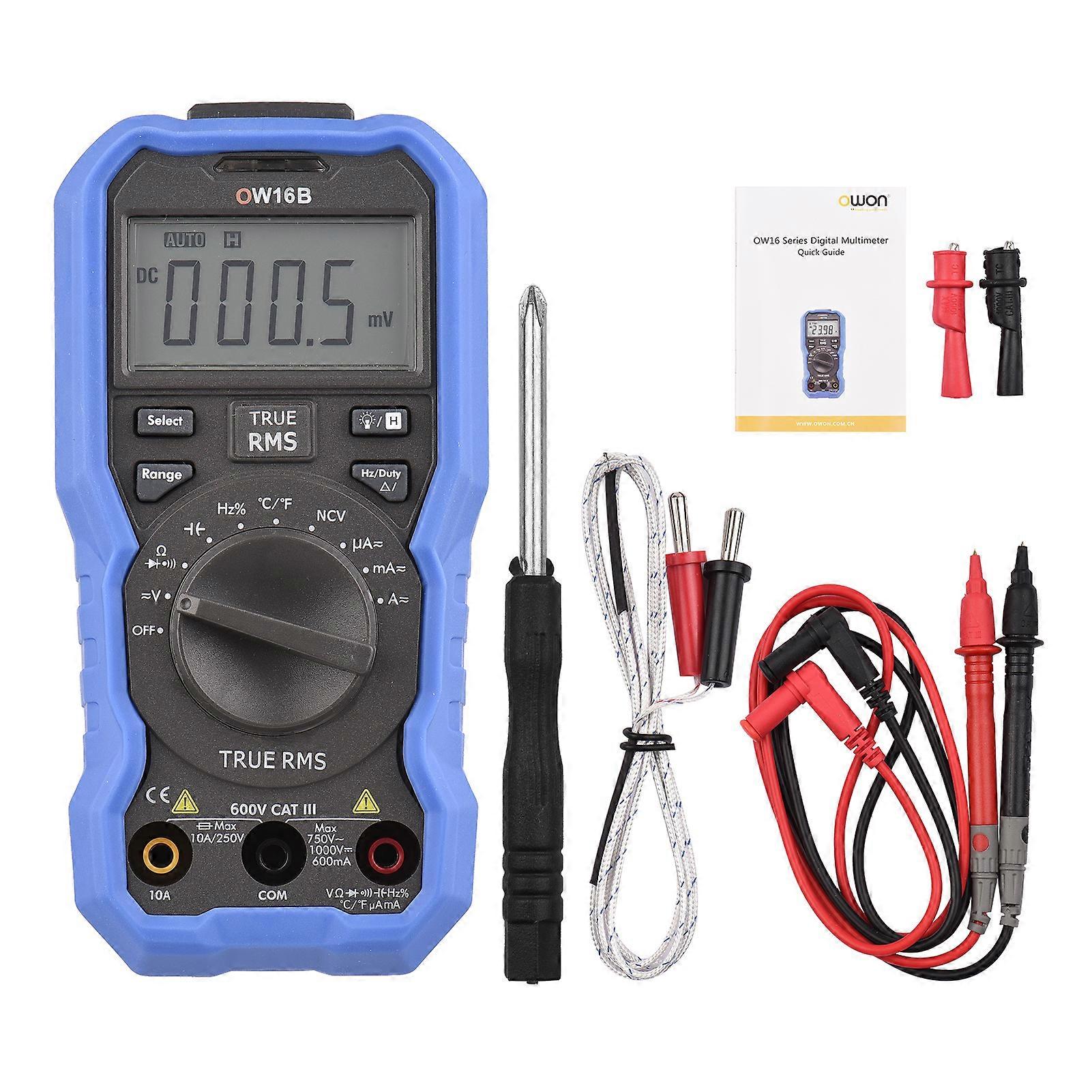 OW16B Digital Multimeter with Offline Record 5999 Counts True RMS Auto-ranging Voltage Meter NCV Test Measuring Temperature