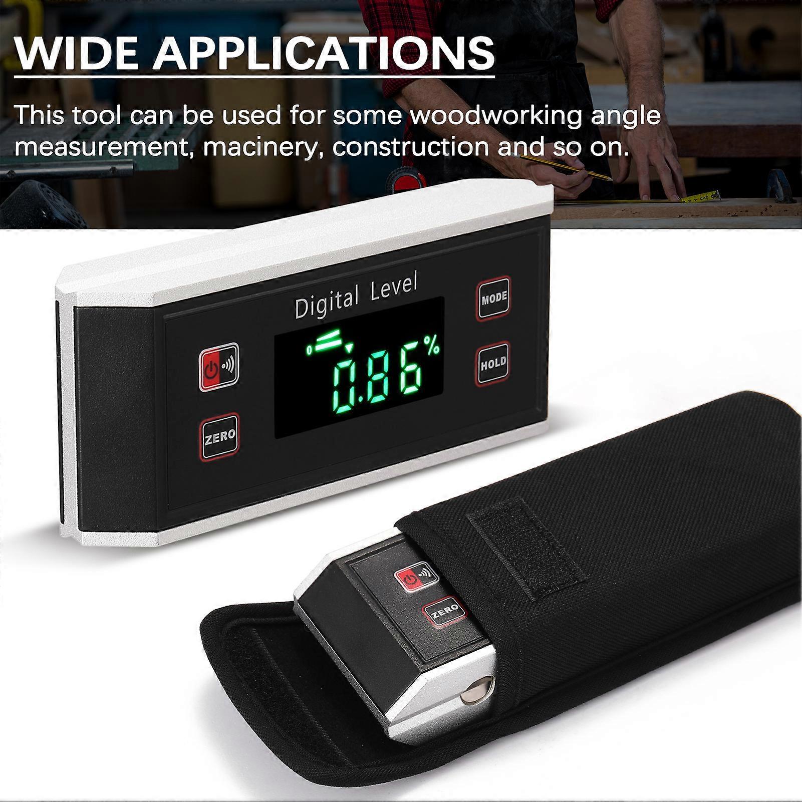 4*90IP54 Waterproof Dustproof Level Angle Finder Protractor Inclinometer Absolute/Relative Measurement Woodworking Utility Tool