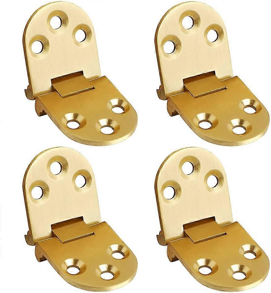 Folding Flip Top Hinge, Solid Brass Brushed Finished