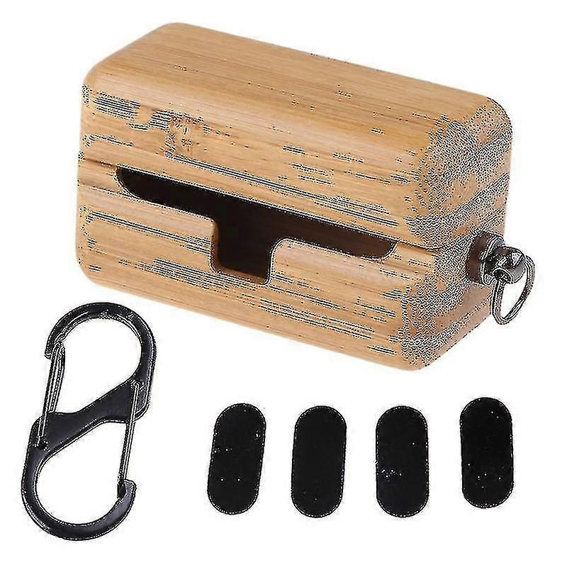 Wooden Shell Protective Cover Earphone Case For-s-ony Wf-1000xm4 Earbuds