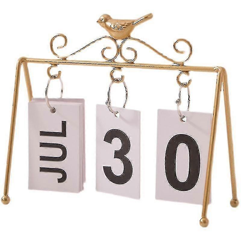 Iron Bird Calender Desk Flip