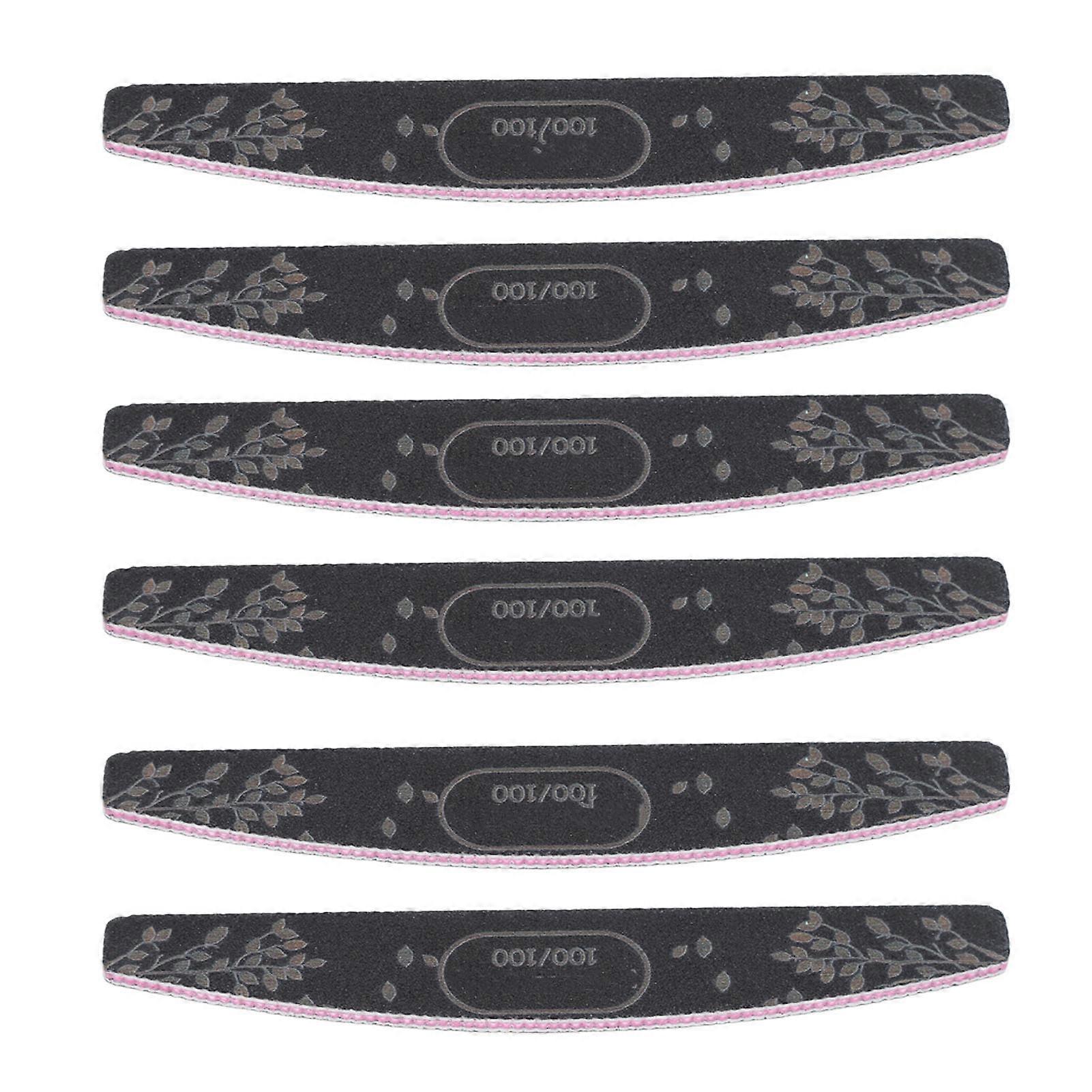 20 Pieces Double Sides Grit Nail File Manicure Tools Washable Reusable for Natural Acrylic Nails 100/100