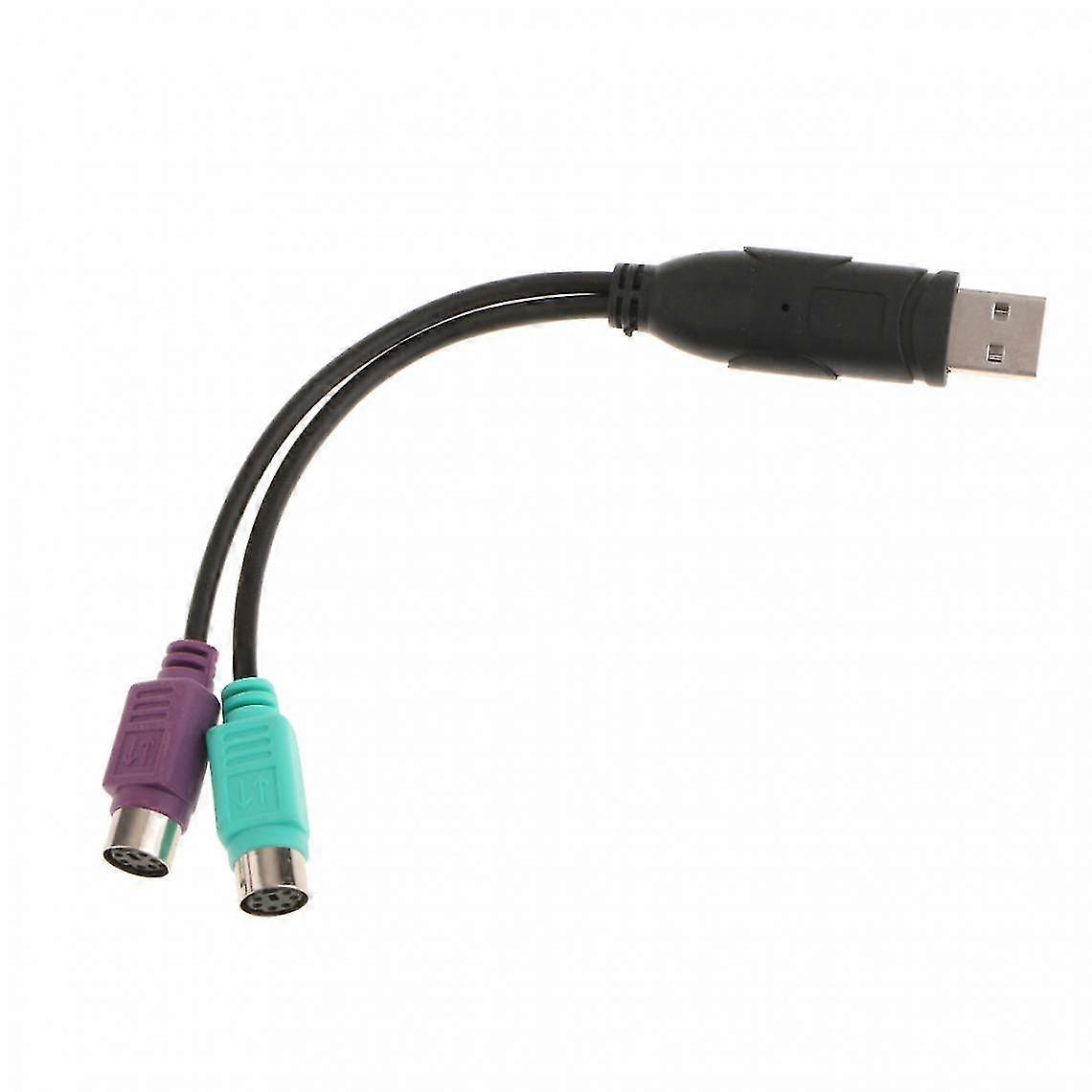 Adapter With Cable Usb To Ps/2 Converter For Mounting Keyboard And Mouse-pc/mac