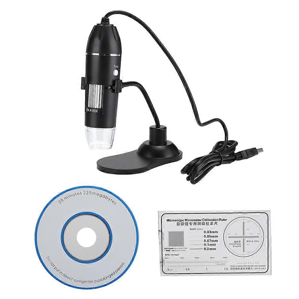 1000X Bracket Portable Digital USB Microscope with Built In 8 LED Fill Lights for Windows / MAC