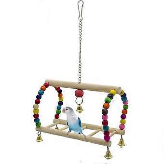 Balançoire d’oiseau Jouet Mâcher Hamac Balançoire Échelles d’escalade Jouets Fournitures pour animaux de compagnie