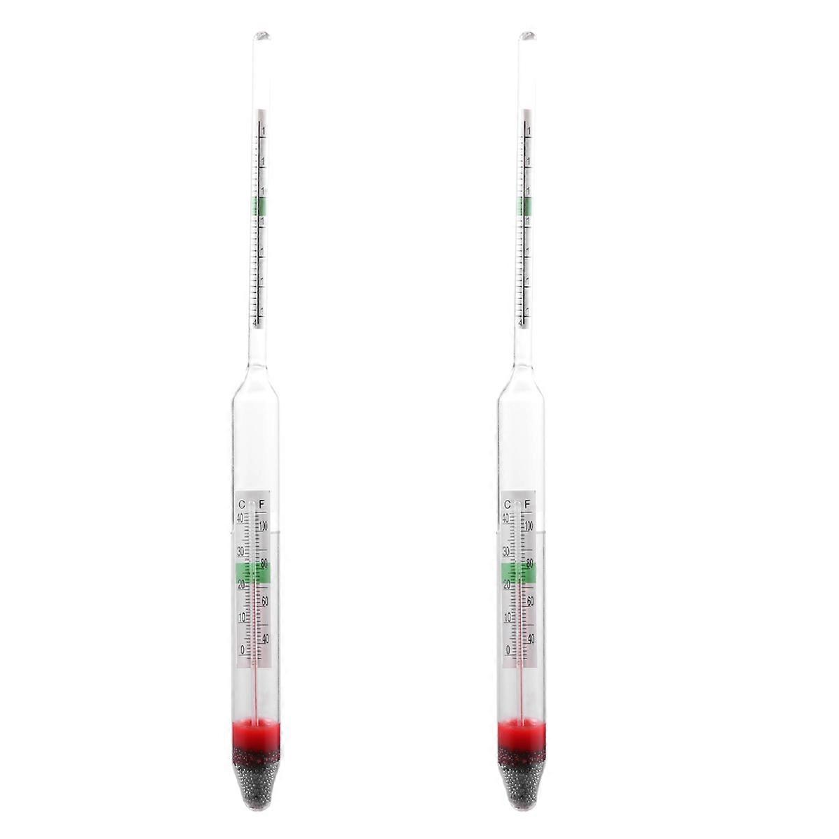 2pcs Fish Tank Accurate Hydrometer Salt Water Salinity Meter Salinimeter Glass Floating Areometer