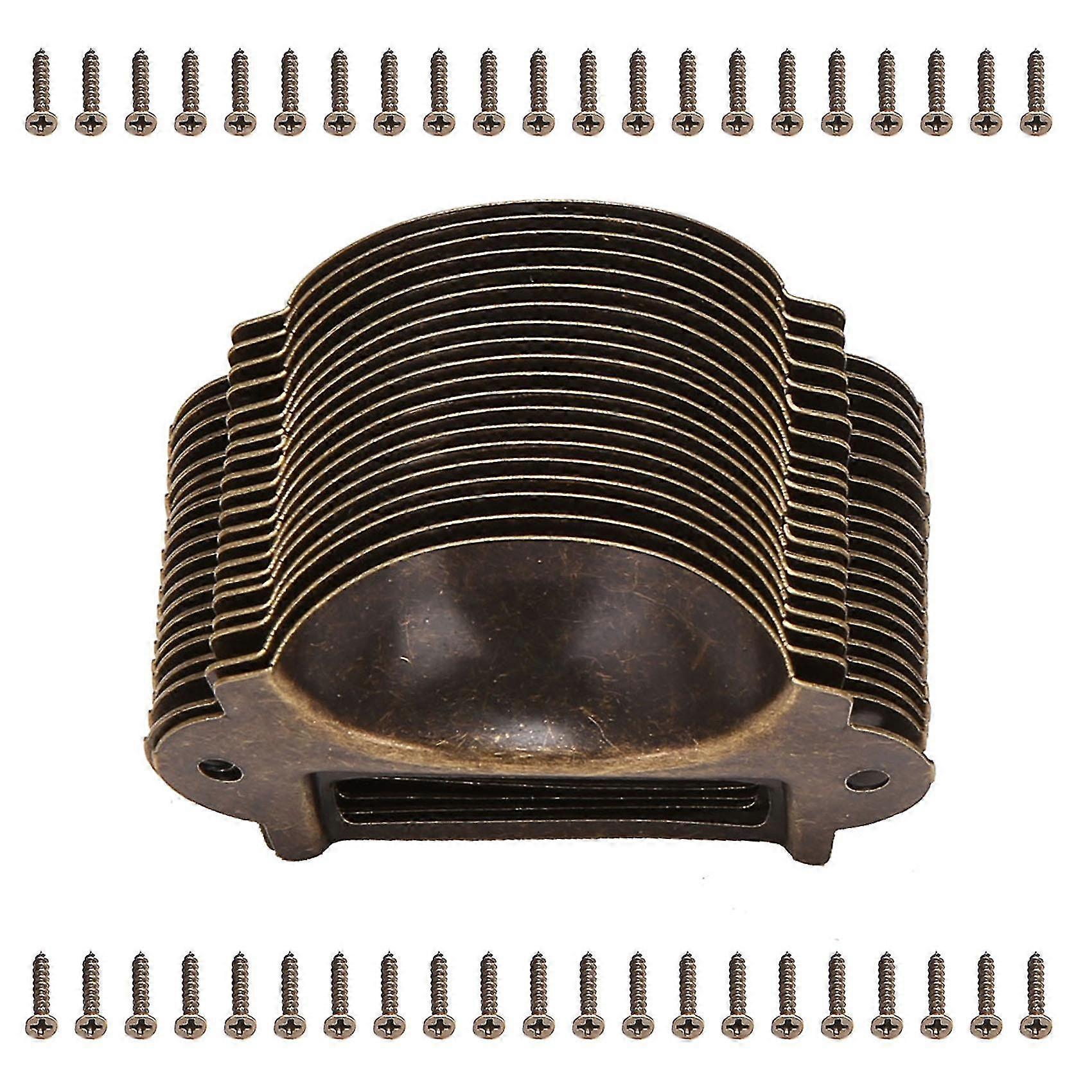 20PCS File Name Card File Cabinet Handles Label Holder Antique Bronze Drawer Label Pull Cabinet Fra