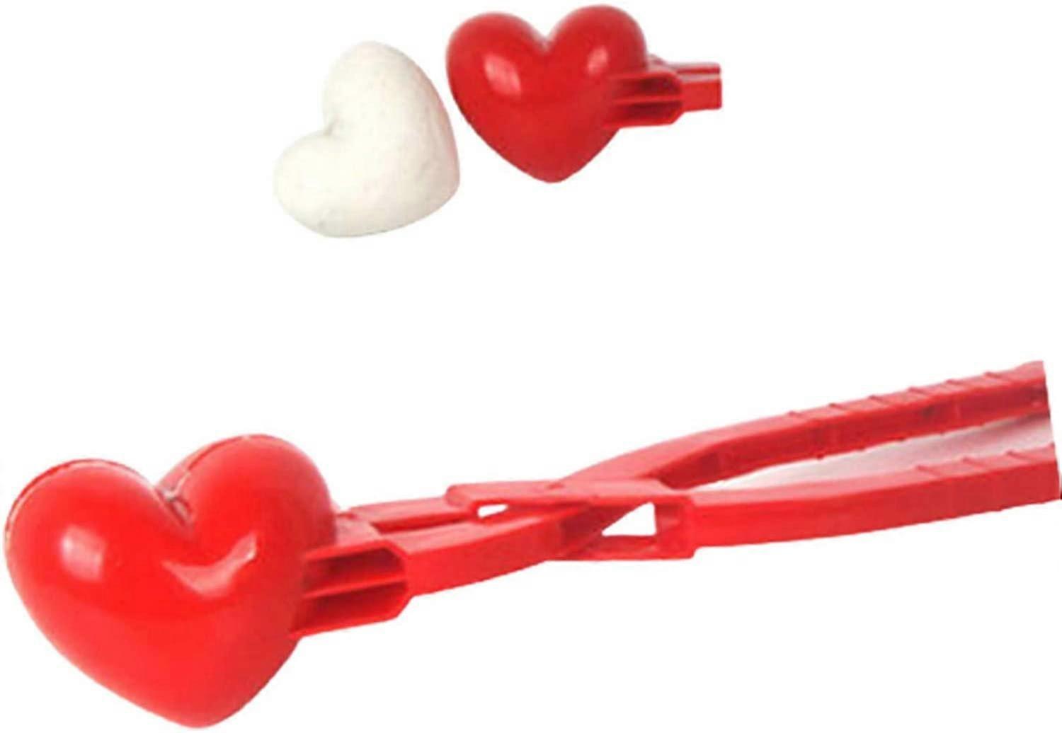 4 λαβίδες χιονοστιβάδας πακέτου, παιχνίδι κατασκευαστή χιονοστιβάδας χειμώνα, τύπος χιονοστιβάδας, λαβίδες χιονόμπαλας σε σχήμα καρδιάς, τέλεια υπαίθρια παιχνίδια χιονιού για παιδιά