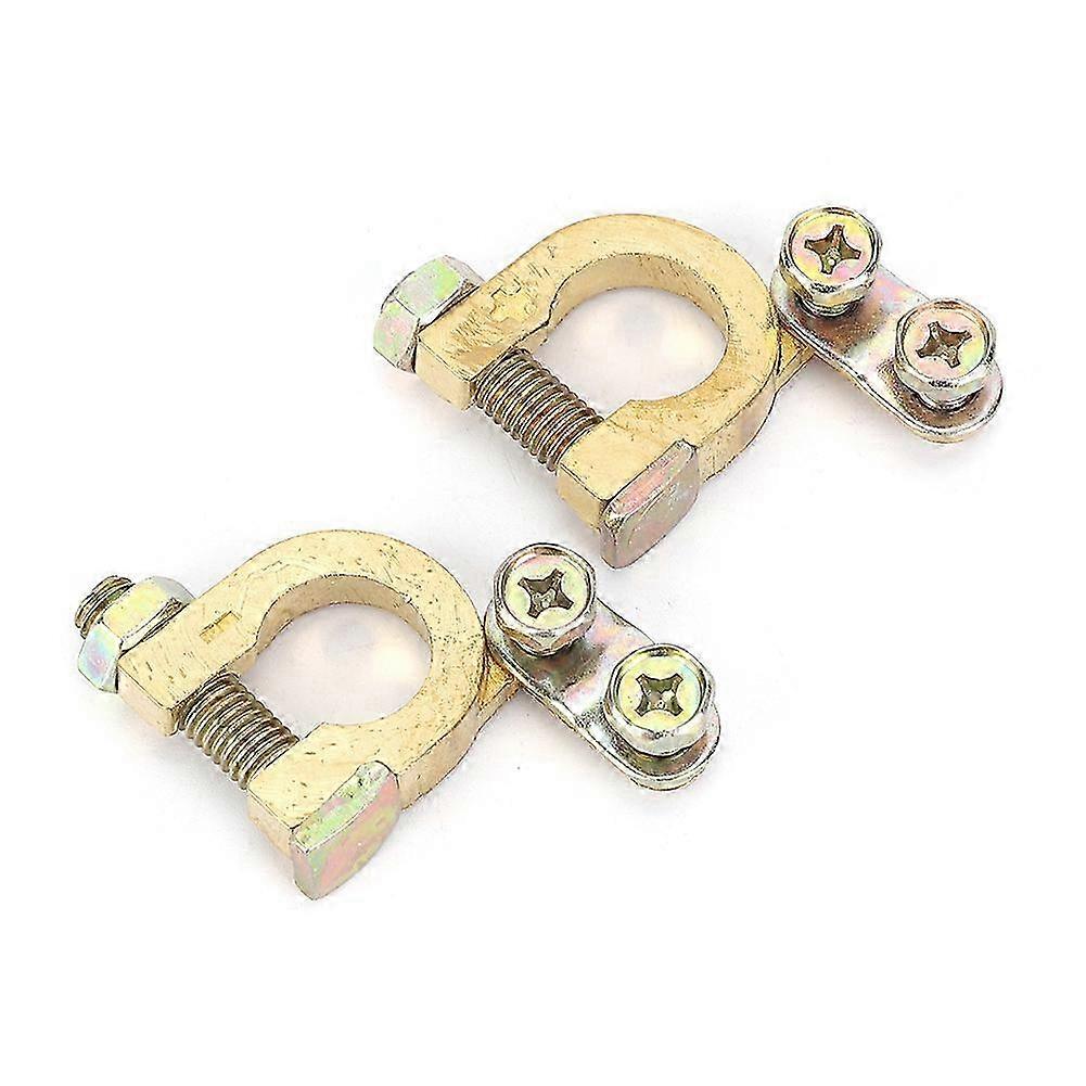 2pcs Car Battery Copper Terminal Pile Head Clamp Clips Connector Auto Accessories