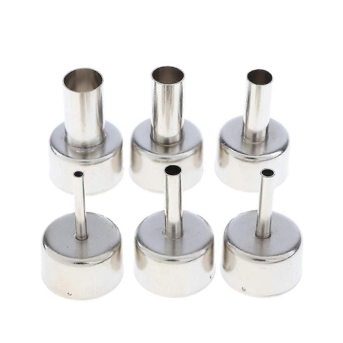 6 PCS 858 Universal Hot Air Nozzle Round Mouth Nozzle for Air Pump Type Hot Air Desoldering Station
