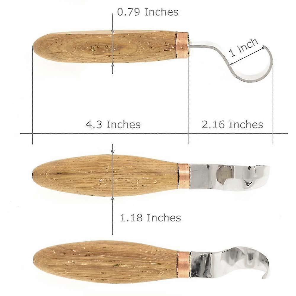 Precision Chisel Hook Cut, Carving Tools Ergonomic Woodworking Spoon