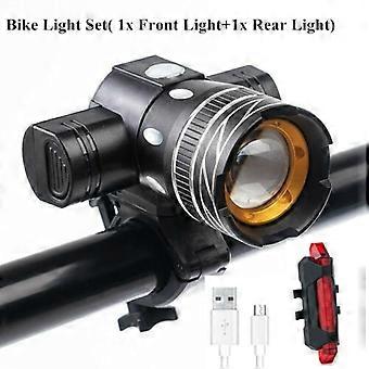 LED MTB Fiets Achter&Voorlichten Fiets Koplamp USB Oplaadbaar