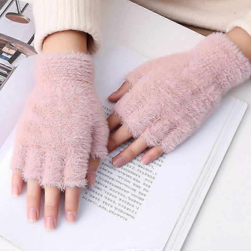 Mink gants Mignon Chat Griffe Hiver Chaud Écran Tactile Gants Femmes Fluff Fingerless