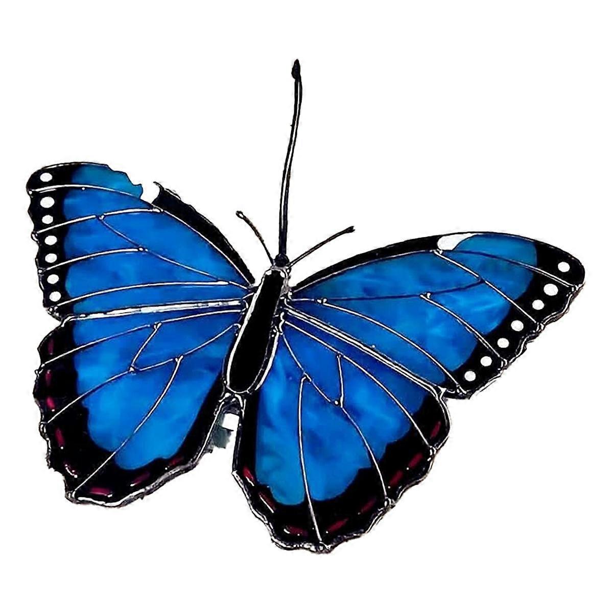 Färgad fjärilssolfångare för fönster i färgat glas, hängande fjärilssolfångare för bil, fjärilsdekorationer C