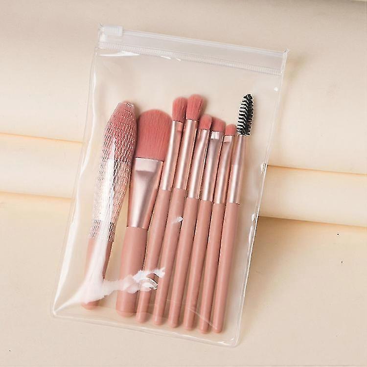 8 Pcs Mini Travel Portable Soft Makeup Brushes Set Eye Shadow Foundati