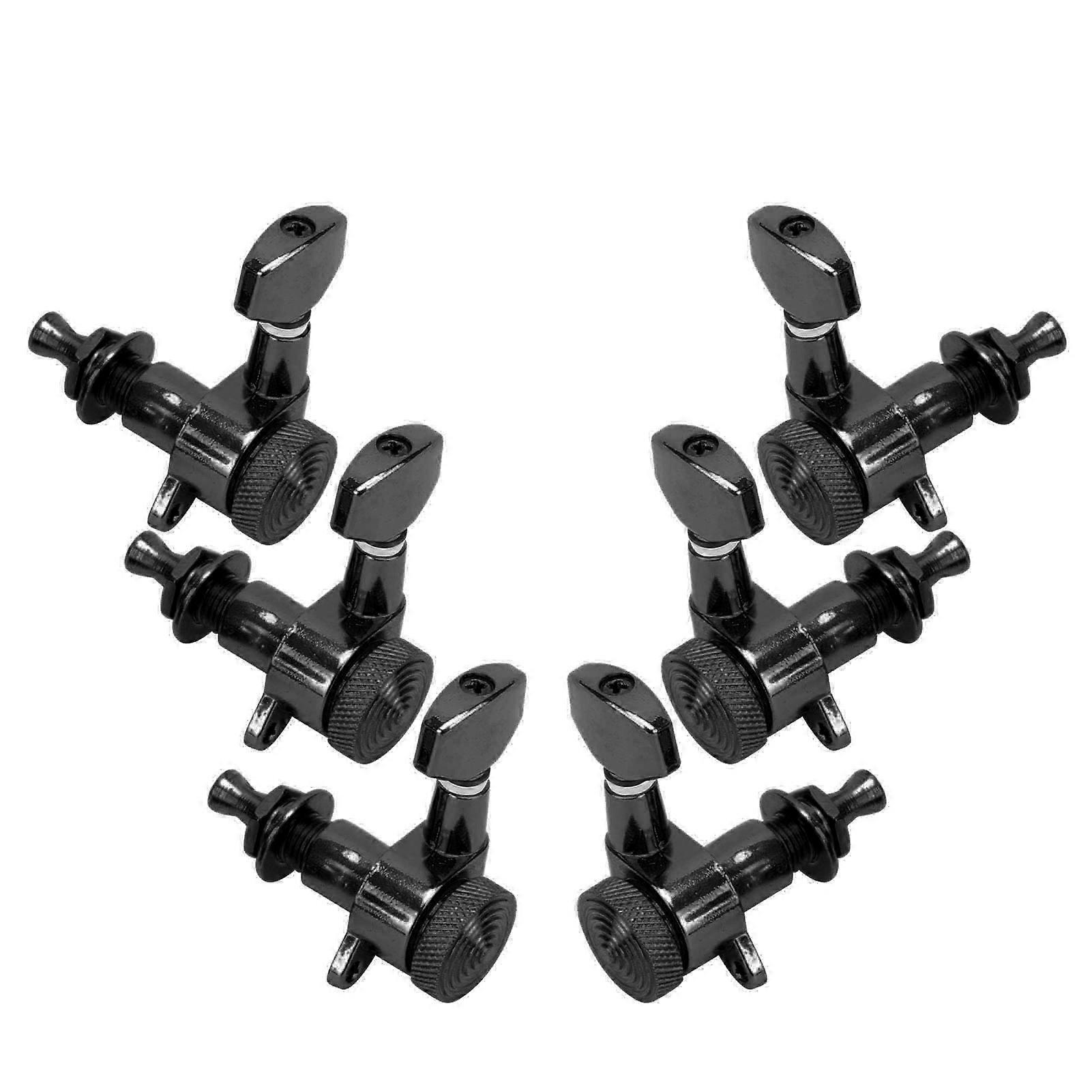 Guitar Locking Tuners Machine Heads Sealed Tuning Pegs 6-Pack Music Accessory