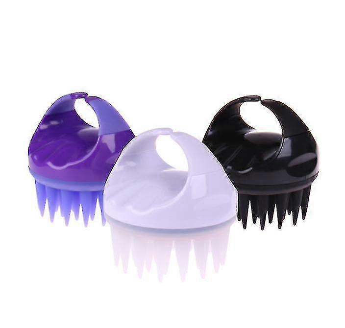 massage brush silicone scalp cleaning shampoo comb