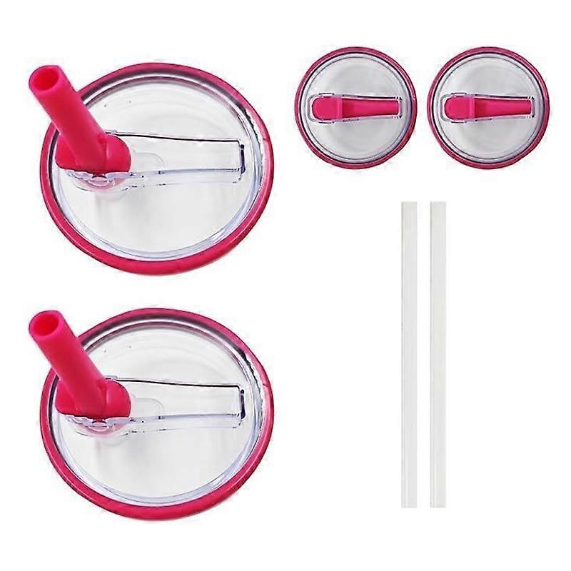 For Stanley 40oz Cup Straw Lid 4pcs /Set Rose Red