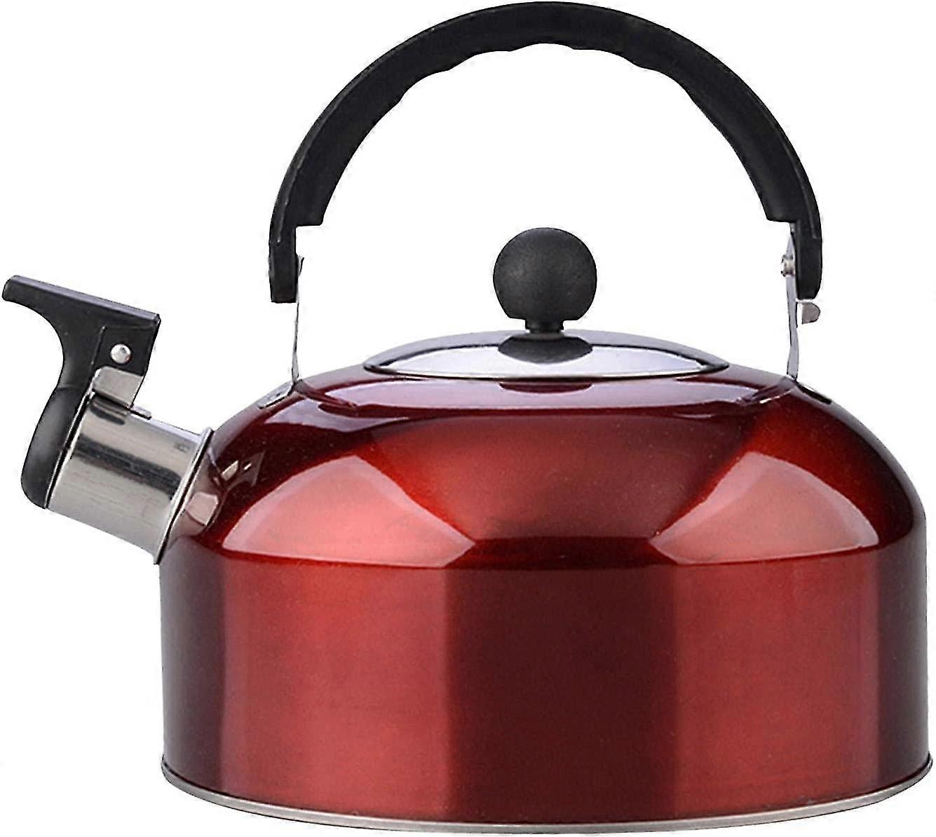 ステンレス製ティーポット、ガスストーブ口笛ケトル、ティーケトル、ケトル、ガスストーブ用パイプ誘導