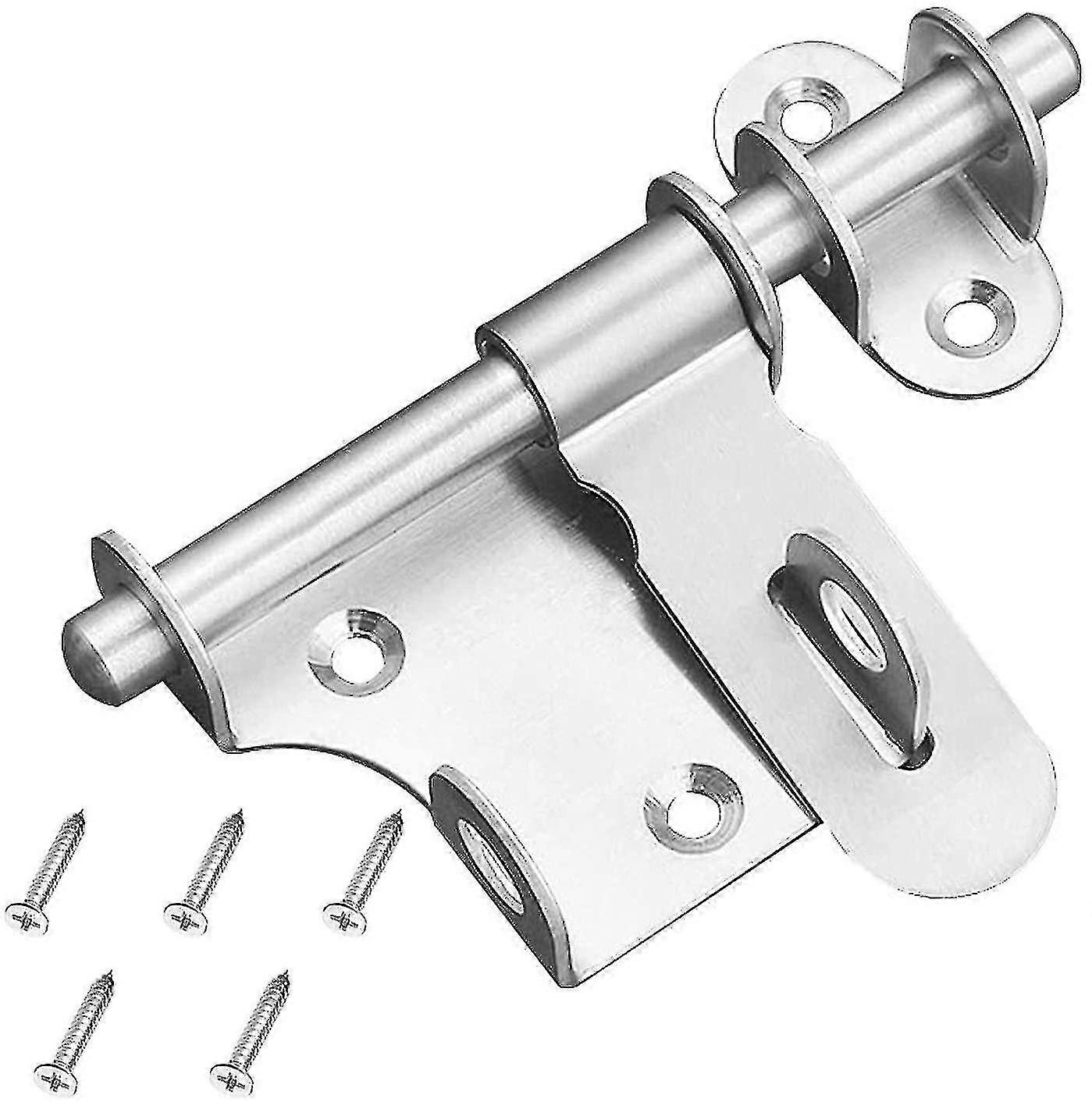 Sliding Door Latch Bolt Latch Thickened Stainless Steel Solid Durable With Hole For Padlock Bathroom