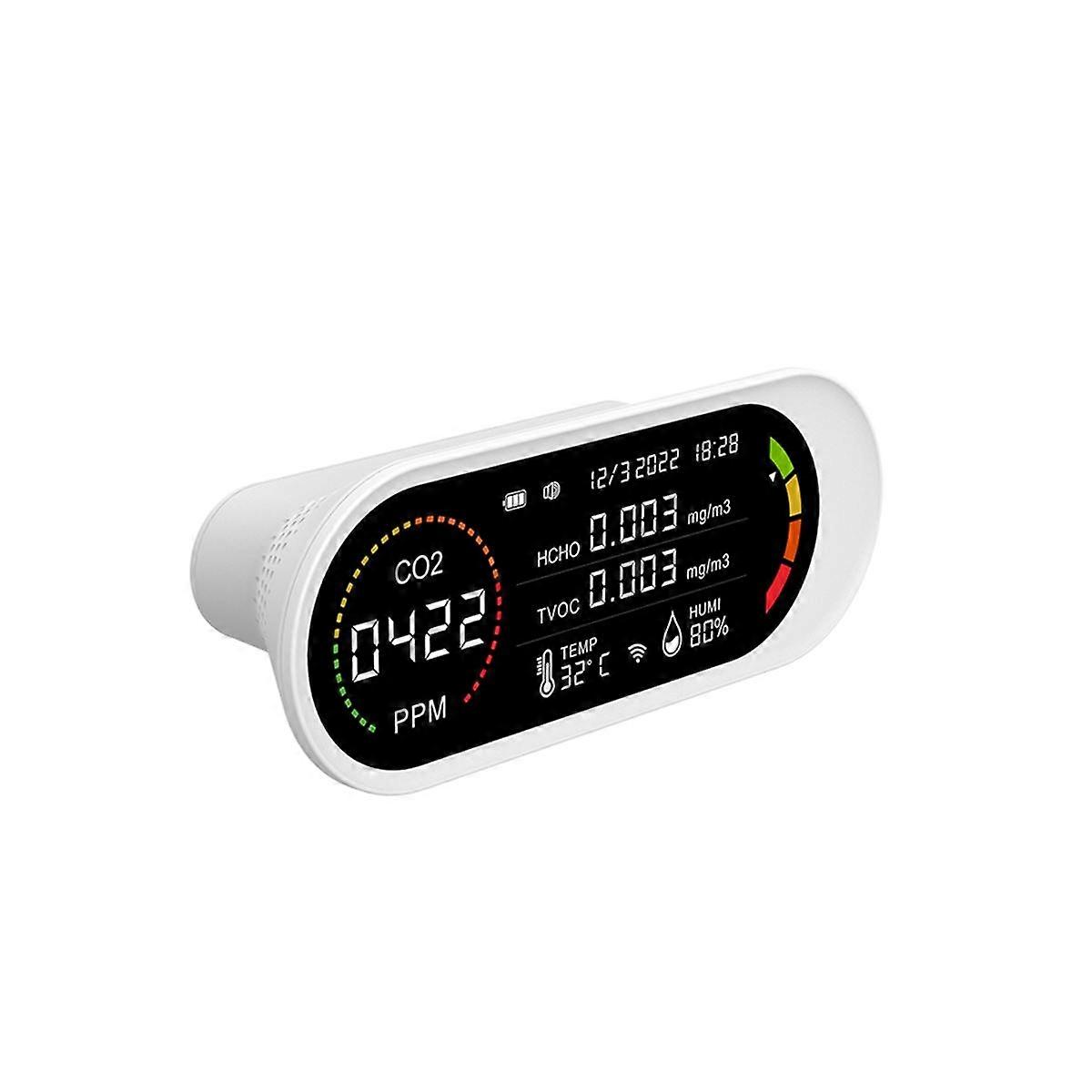 5 in 1 Air Quality Detector TVOC HCHO CO2 Meter Carbon Dioxide Temperature Humidity Testing Air Qua