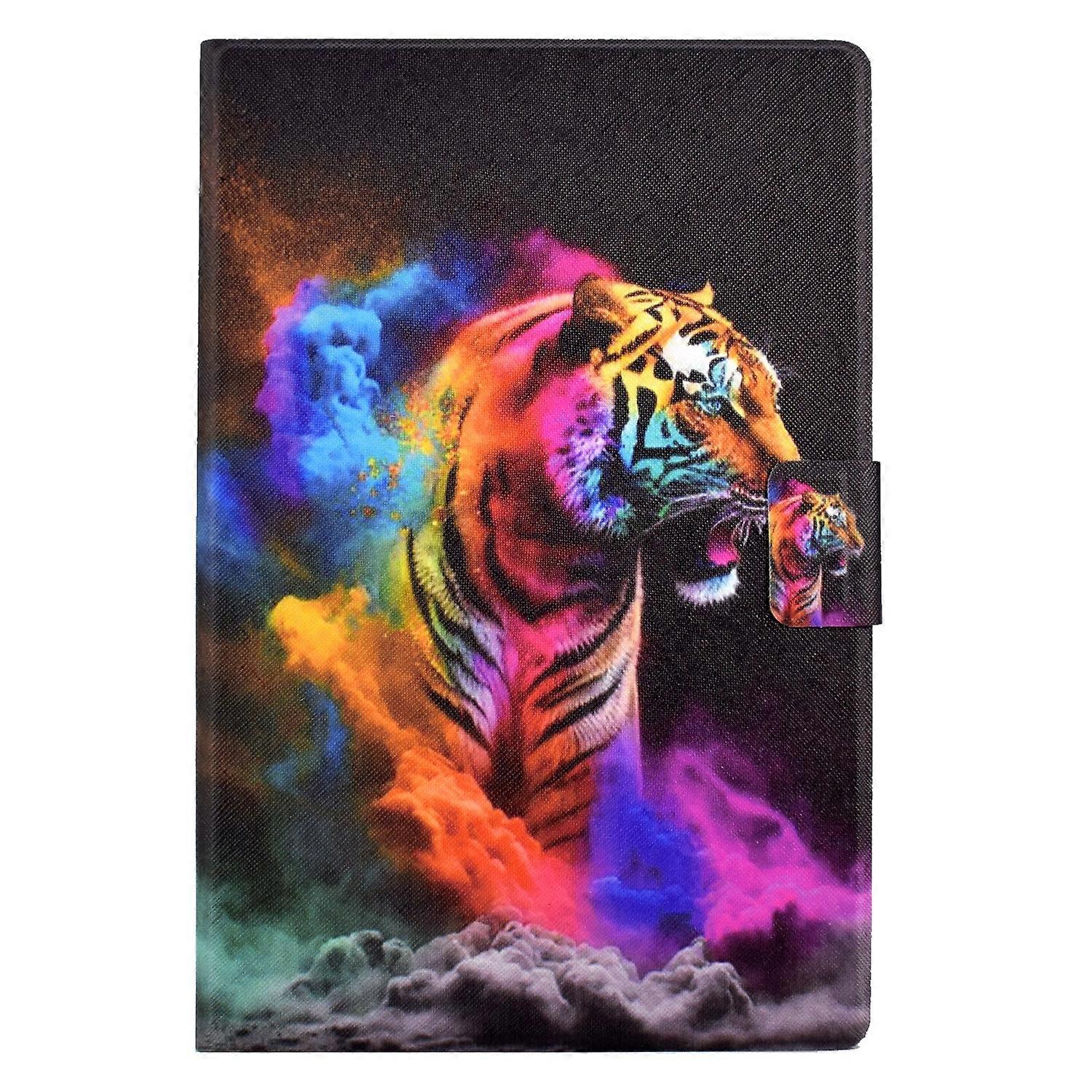 Tablet Case For Lenovo Tab M10 Plus 10.6 3rd Gen 2022 Coloured Drawing Smart Leather Tablet Case(Tiger)