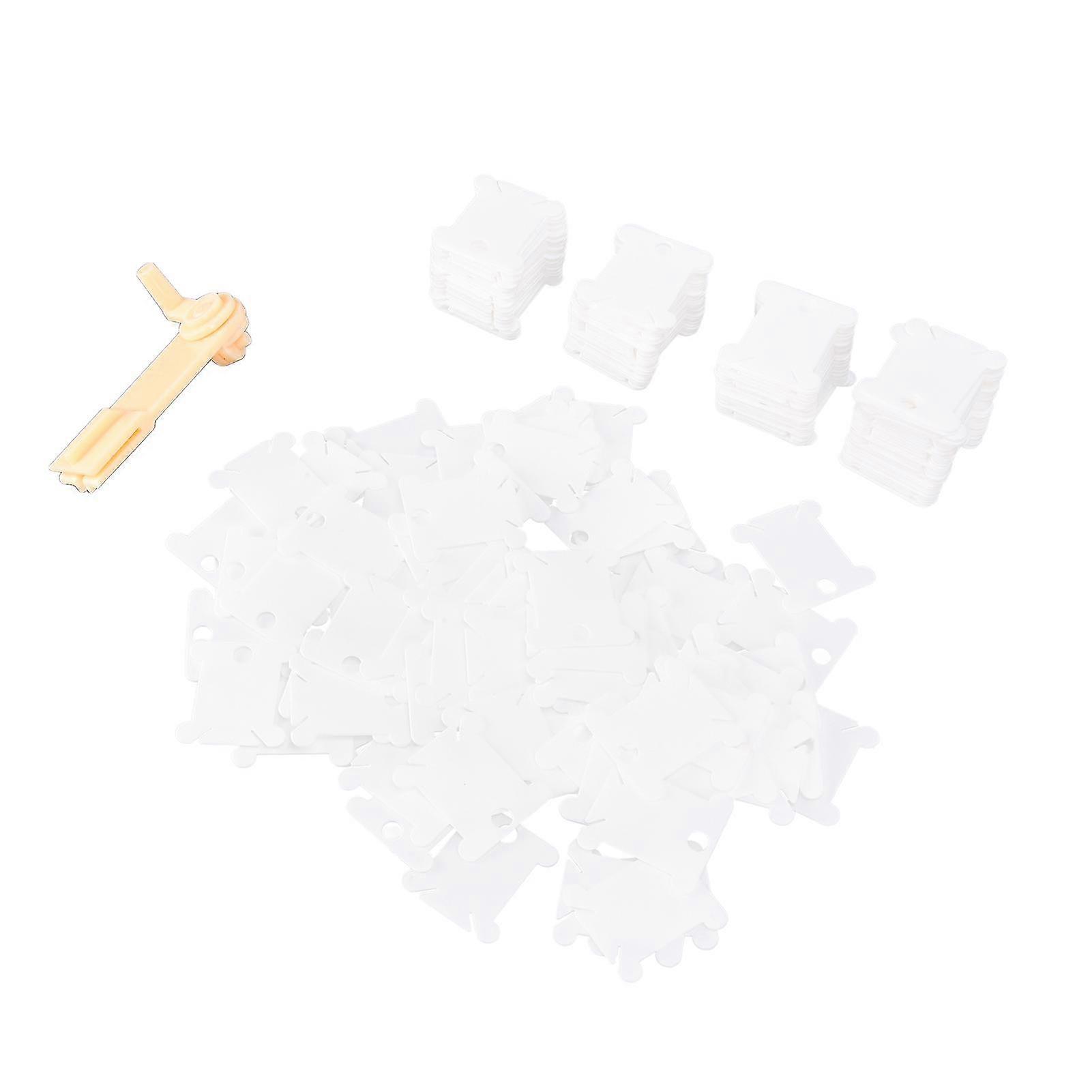 Plastic Floss Bobbins for Embroidery Thread Organizers with Easy Winding, Durable and Strong Bobbins for Long-Term Use