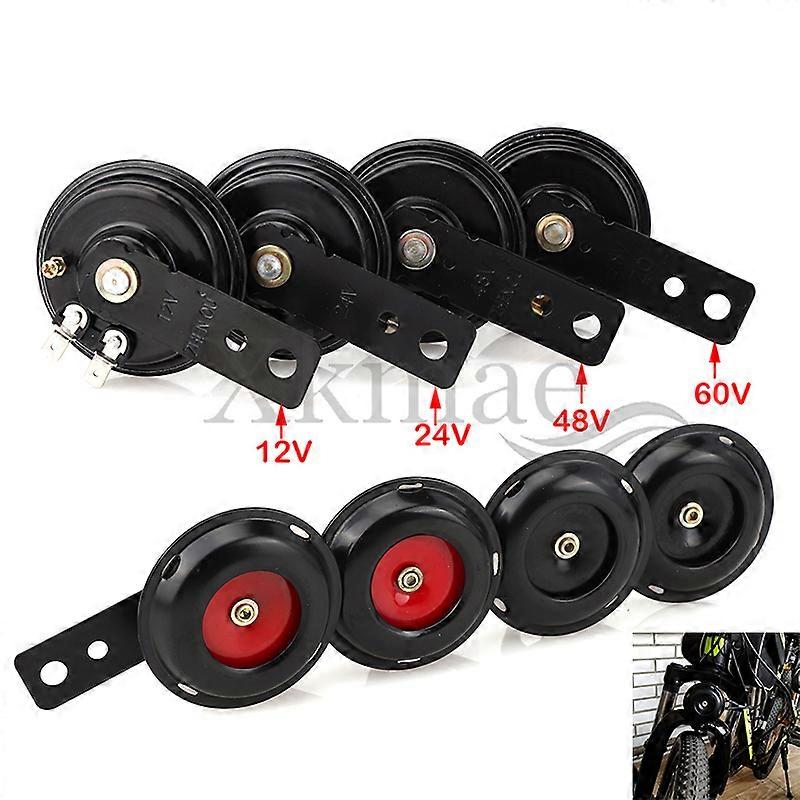 Motorcycle universal 12V 24V 48V 60V waterproof round loud horn speaker suitable for scooter off-road vehicle ATV